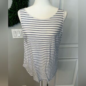 Striped Loft tank top with tie back. EUC